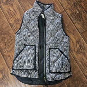 J Crew Quilted Herringbone Vest Sz XXS